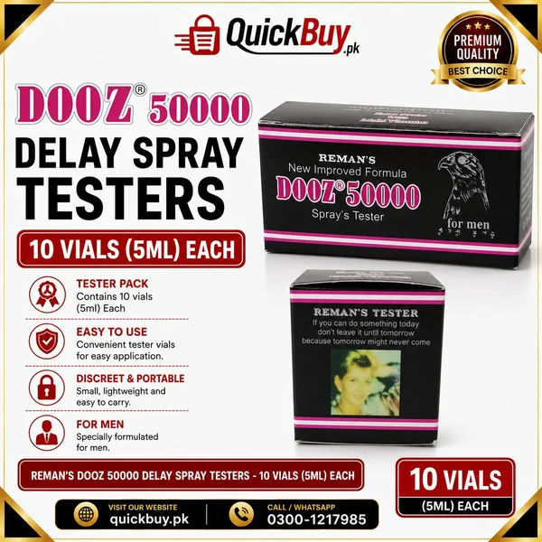 Reman Dooz 50000 Delay Spray Testers - 10 vials (5ml) Each