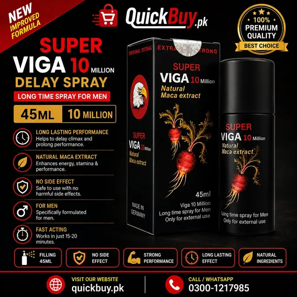 Super Viga 10 Million Delay Spray – Natural Maca Extract for Long-Lasting Performance
