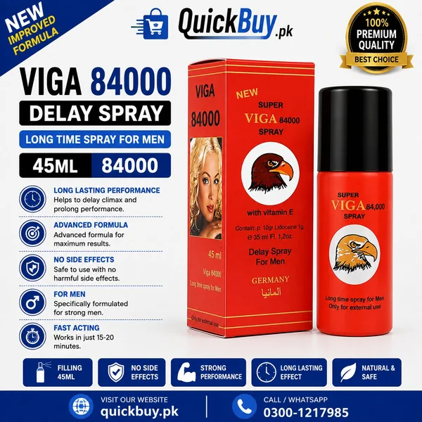 Viga 84000 Delay Spray for Men – Strong Long-Lasting Timing, 45ml